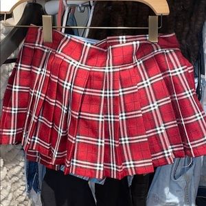 Plaid mini skirt